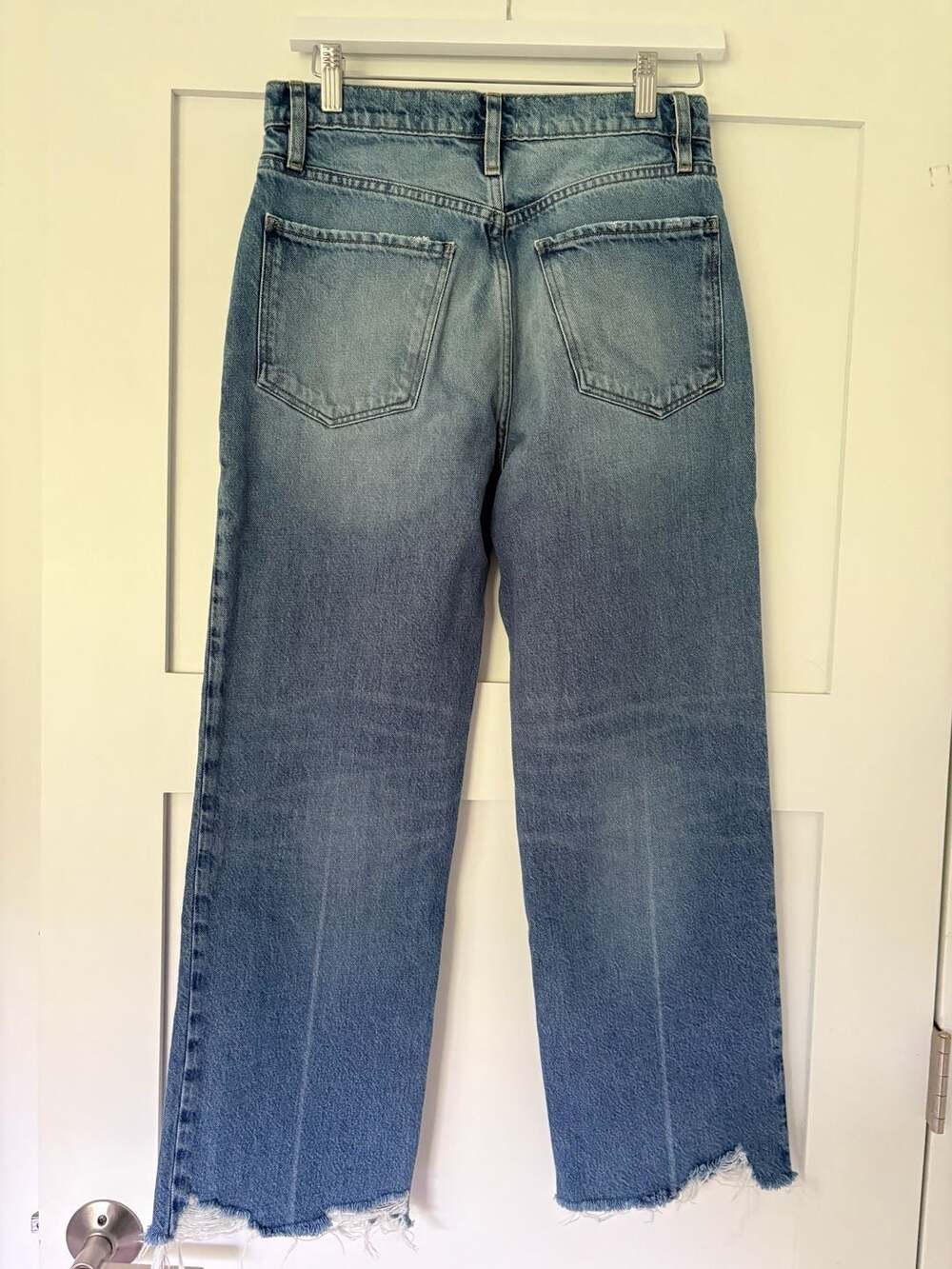FRAME Le Jane Crop High-Rise Straight Leg Jeans Ladies Size 27/US 4 - Picture 9 of 12